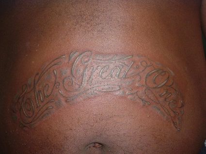 Man's Stomach Tattoo